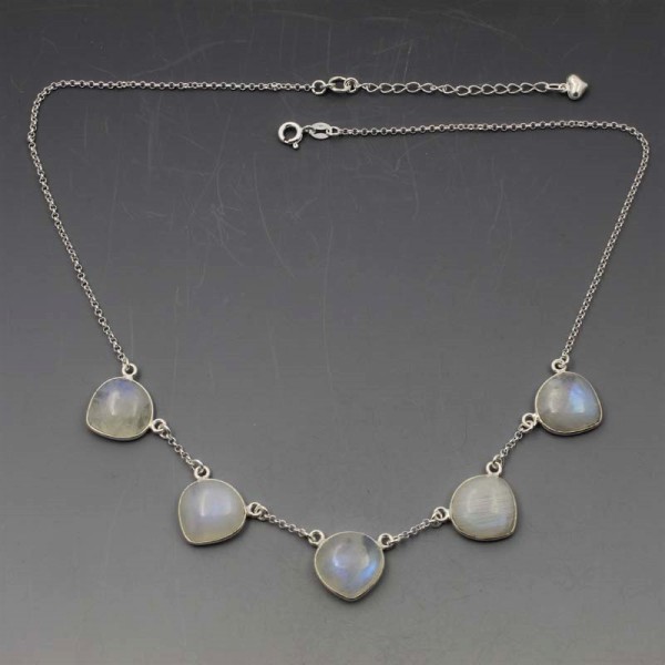 Moonstone Necklace Silver UK
